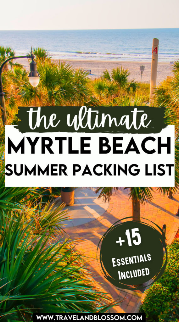 myrtle beach summer packing list