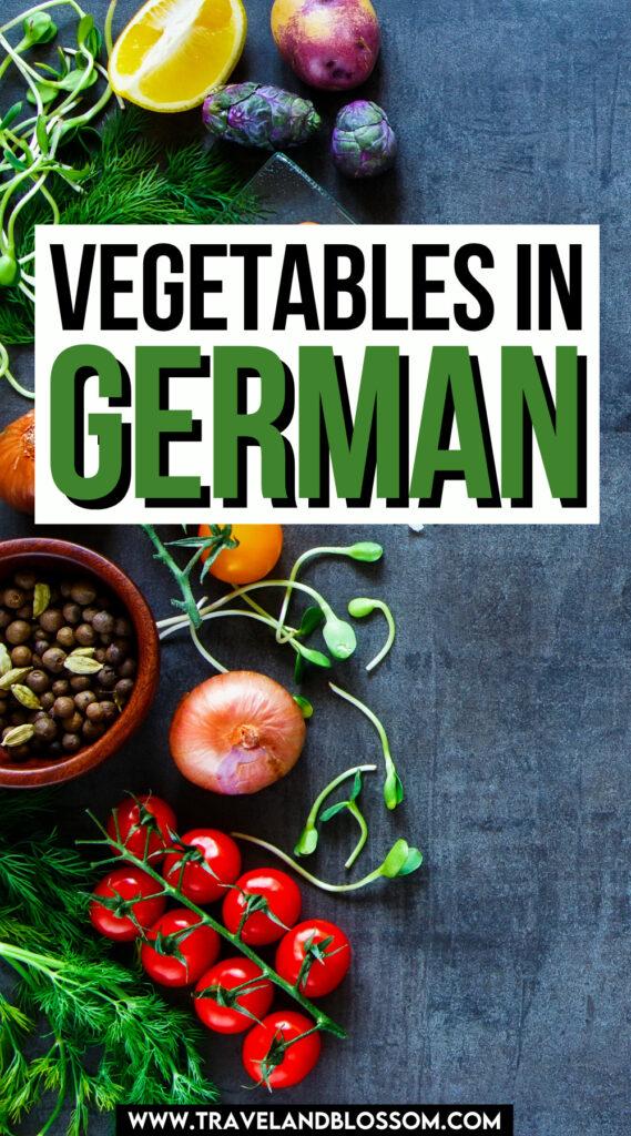 vegetables in german