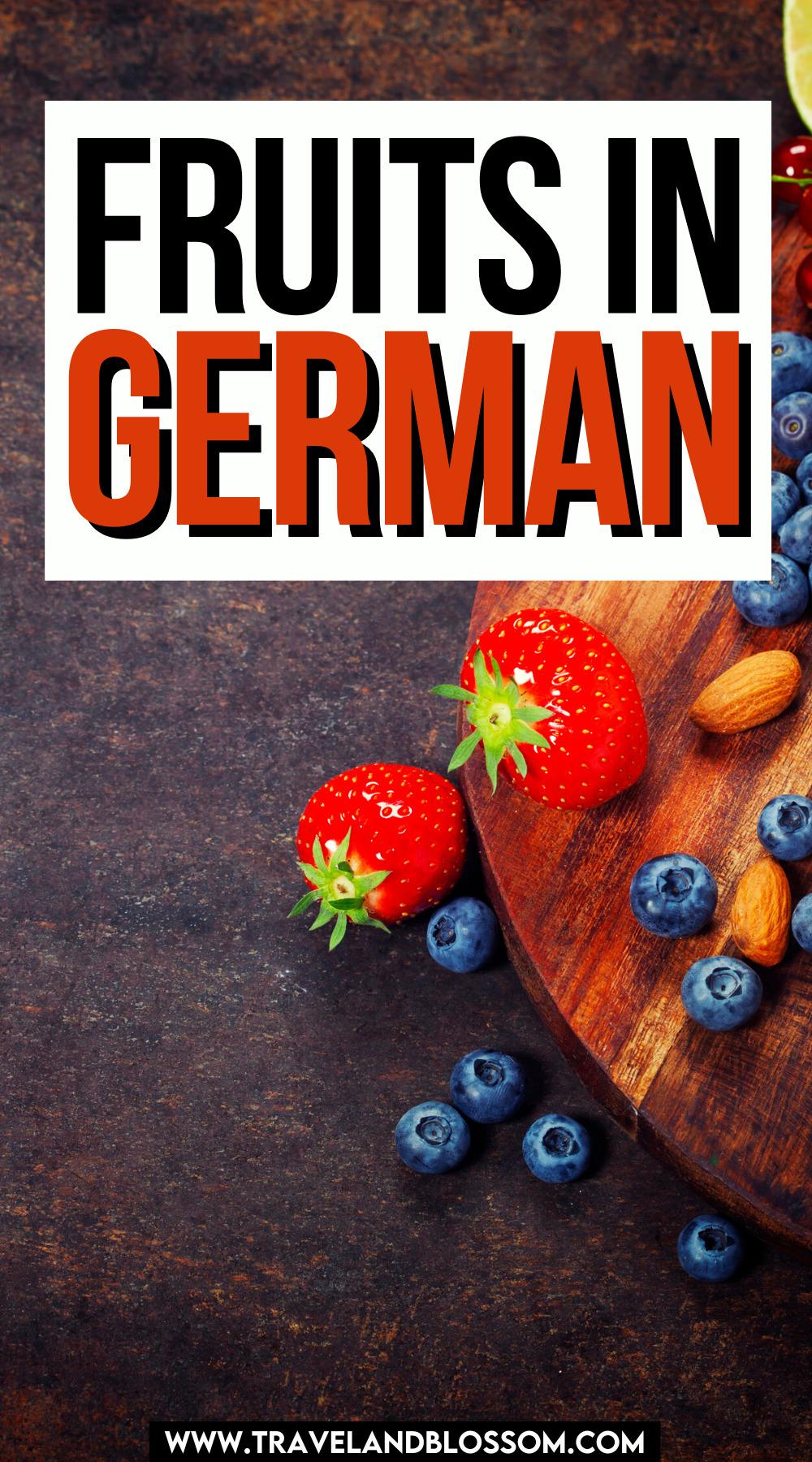 Fruits in German: What You Need to Know