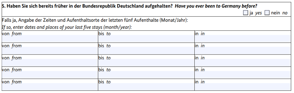 german national visa application